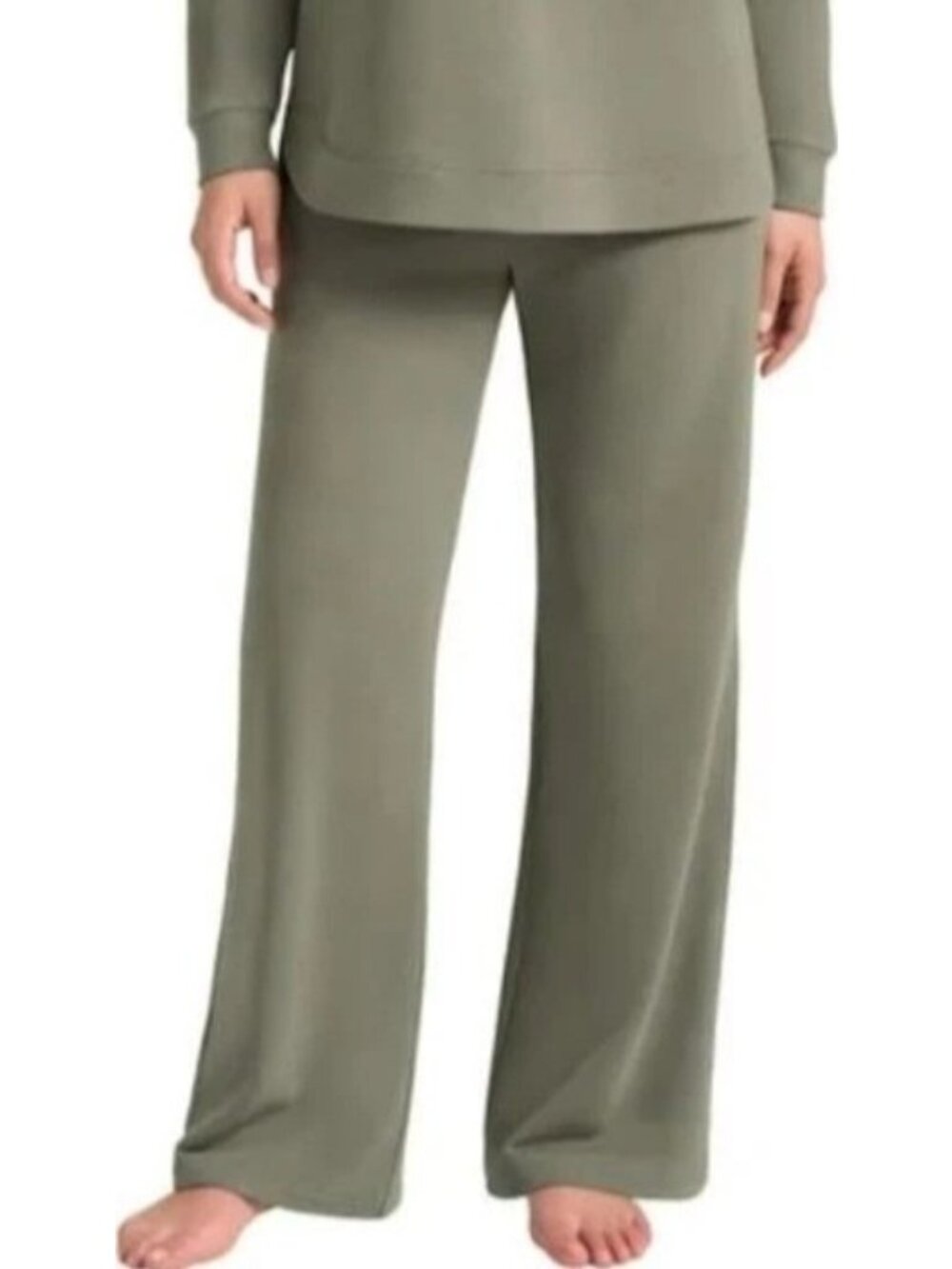 NWT Max & Mia Women's XL Dark Sage Lounge Wide-Leg Pants  i2075